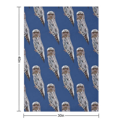 T Is for Tawny Frogmouth ,Frogmouth The Mysterious Nocturnal Bird with A Wide Beak Wrinkle-free Throw Blanket