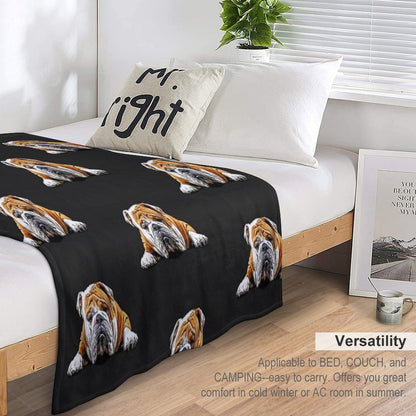Bulldog Chill Pose - English Bulldog All-season Throw Blanket
