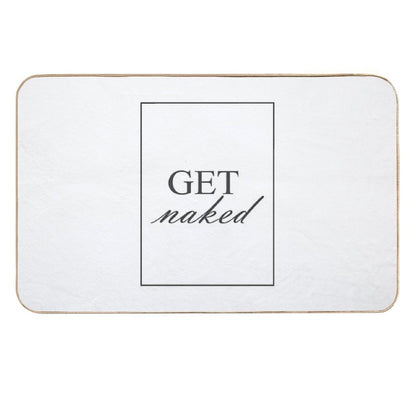 Get Naked 255 Watercolor Map Yoga Quote Definition  Slip-Resistant Bath Mat