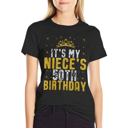 Happy It's My Niece's 50th Birthday 1975 50 Years Old  Lightweight T-Shirt