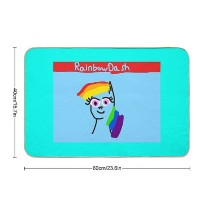 Rainbow Dash The Pegasis  Odorless Bath Mat