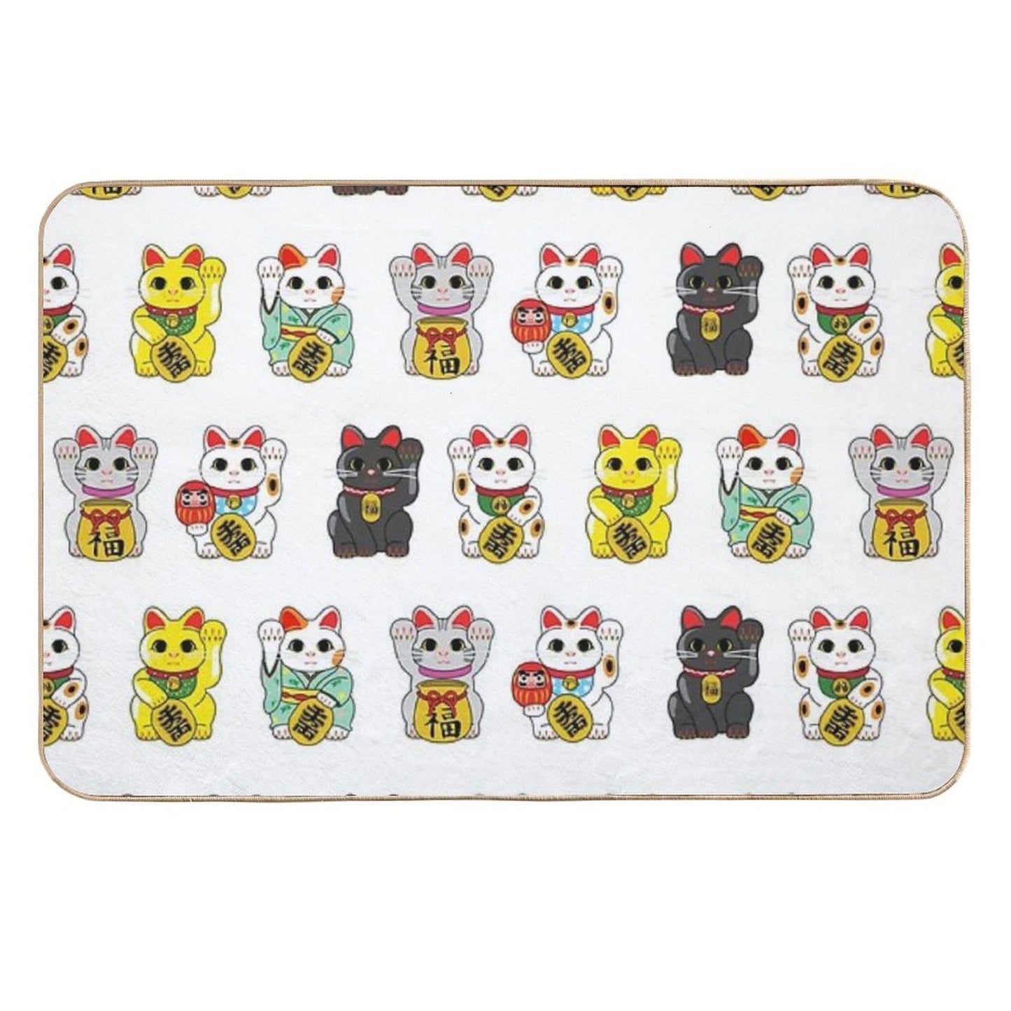 Lucky Cat  Maneki Neko  Odorless Bath Mat