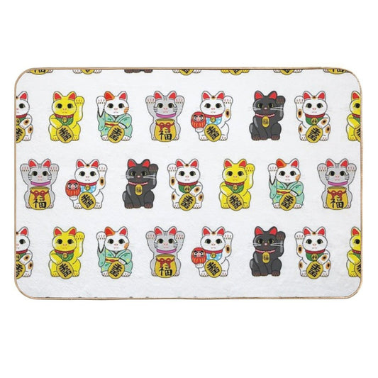 Lucky Cat  Maneki Neko  Odorless Bath Mat