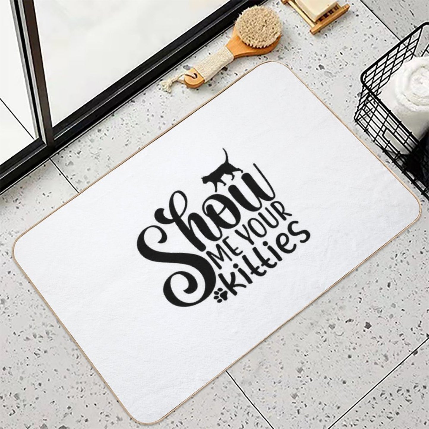 Show Me Your Kitties, Show Me Your Kitties Shirt,  Anti-Trip Bath Mat