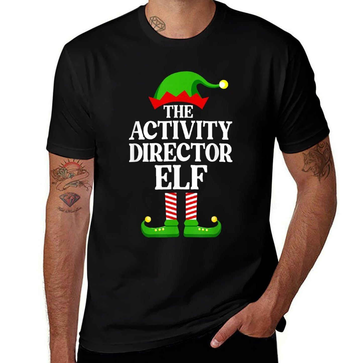 Activity Director Elf Family Matching Group Funny Christmas  Tagless Design T-Shirt