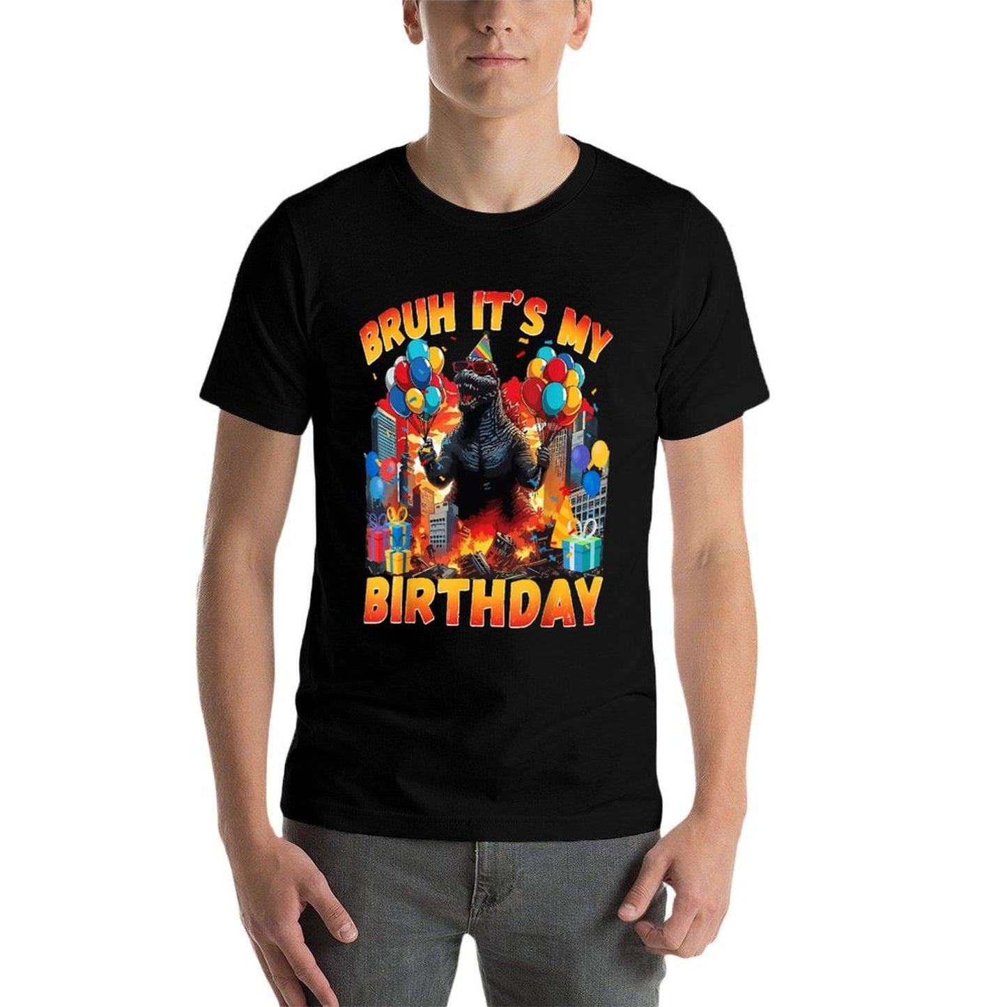 Kaiju Birthday Party Japan Monster Dinosuar Its My Birthday  Relaxed-fit T-Shirt
