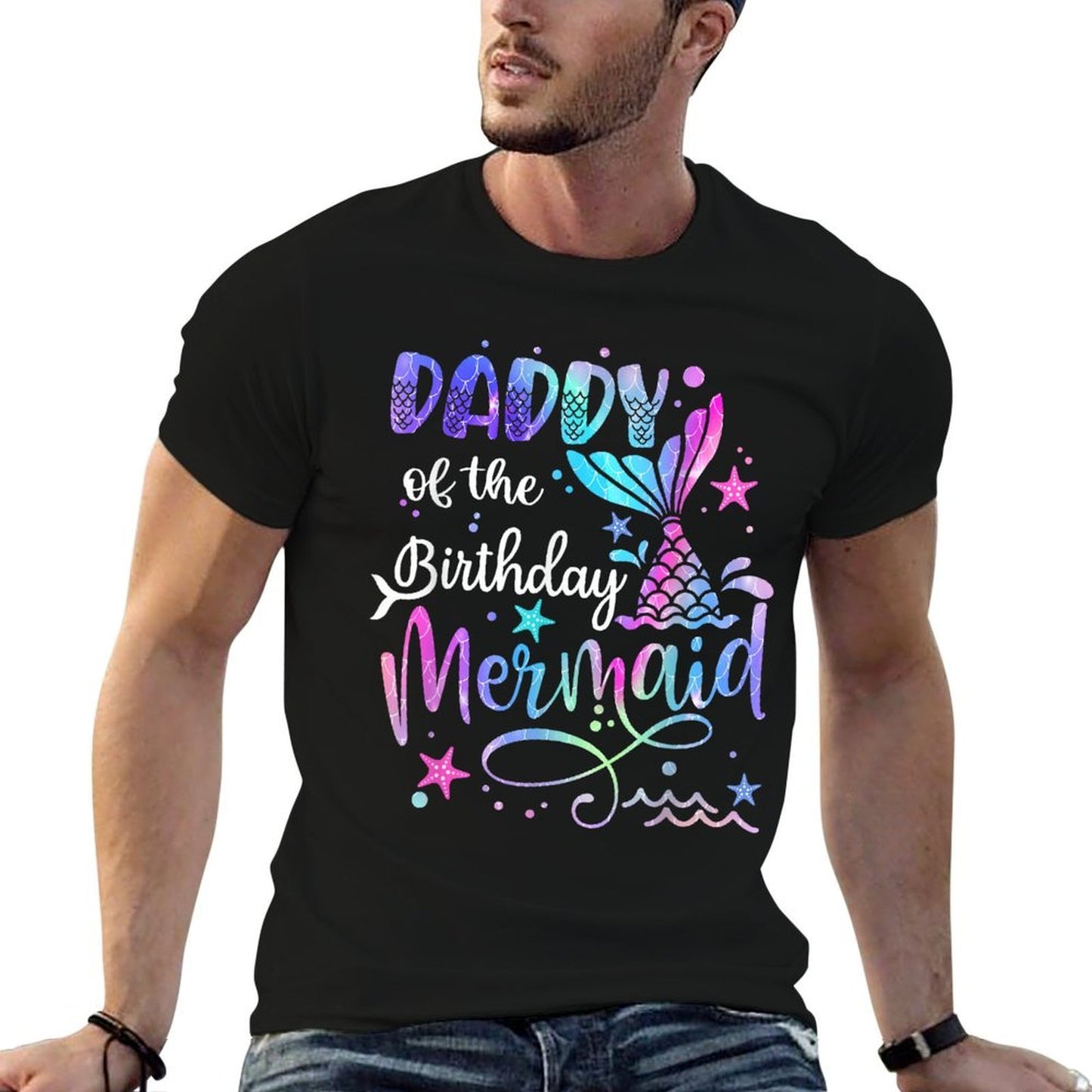 Daddy Of The Birthday Mermaid Matching Family Party Father's  Vintage-inspired T-Shirt