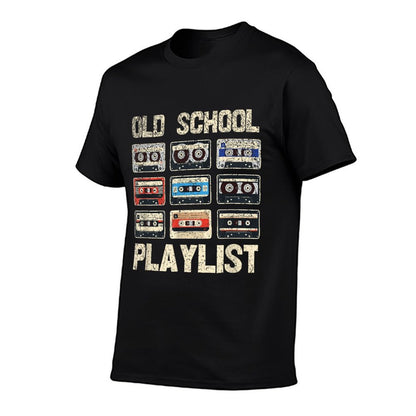 Cassette Tape - Retro 80s Old School Playlist Music  Polyester Blend T-Shirt