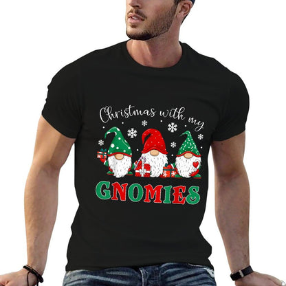 Christmas With My Gnomies Family Christmas Buffalo Plaid  Summer-ready Fabric T-Shirt