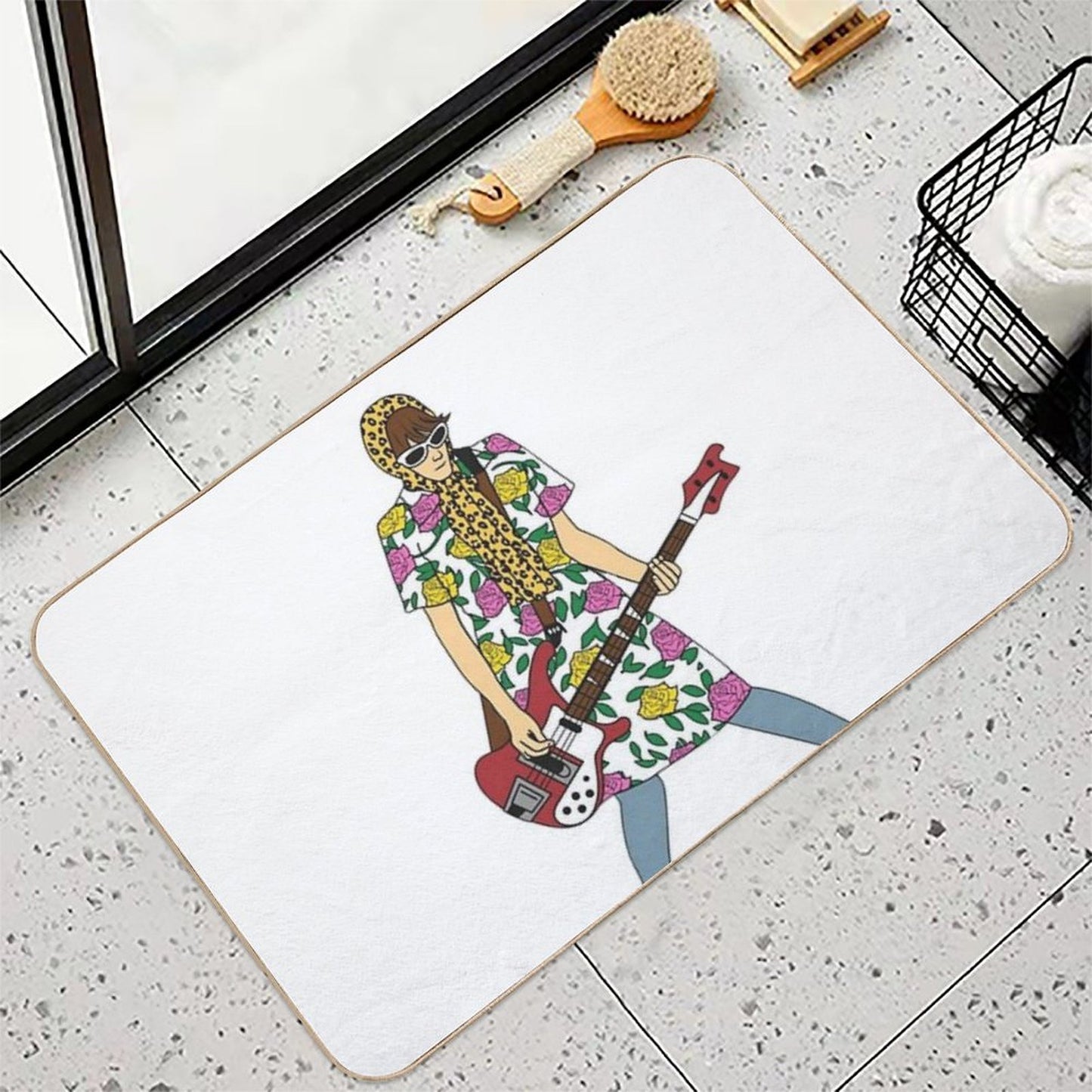 Nicky Wire  Easy To Clean Bath Mat