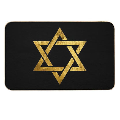 Golden Magen David  Repositionable Bath Mat