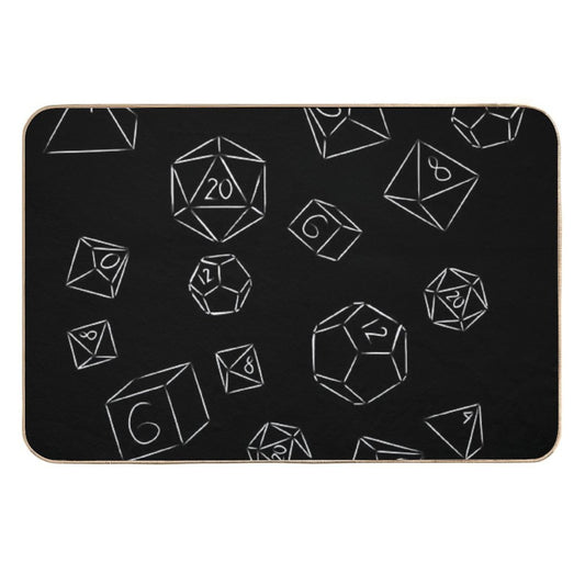 Minimalist Dice  Easy To Clean Bath Mat
