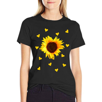 Sunflowers, Sunflower, Heart, Flowers, Hearts, Floral  Graphic-printed T-Shirt