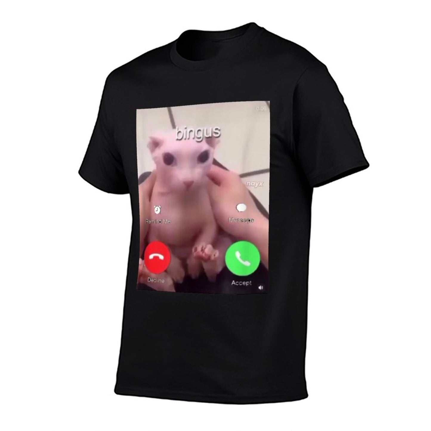 Bingus Is Calling Hairless Sphinx Cat Bingus Cat Meme  Relaxed-fit T-Shirt