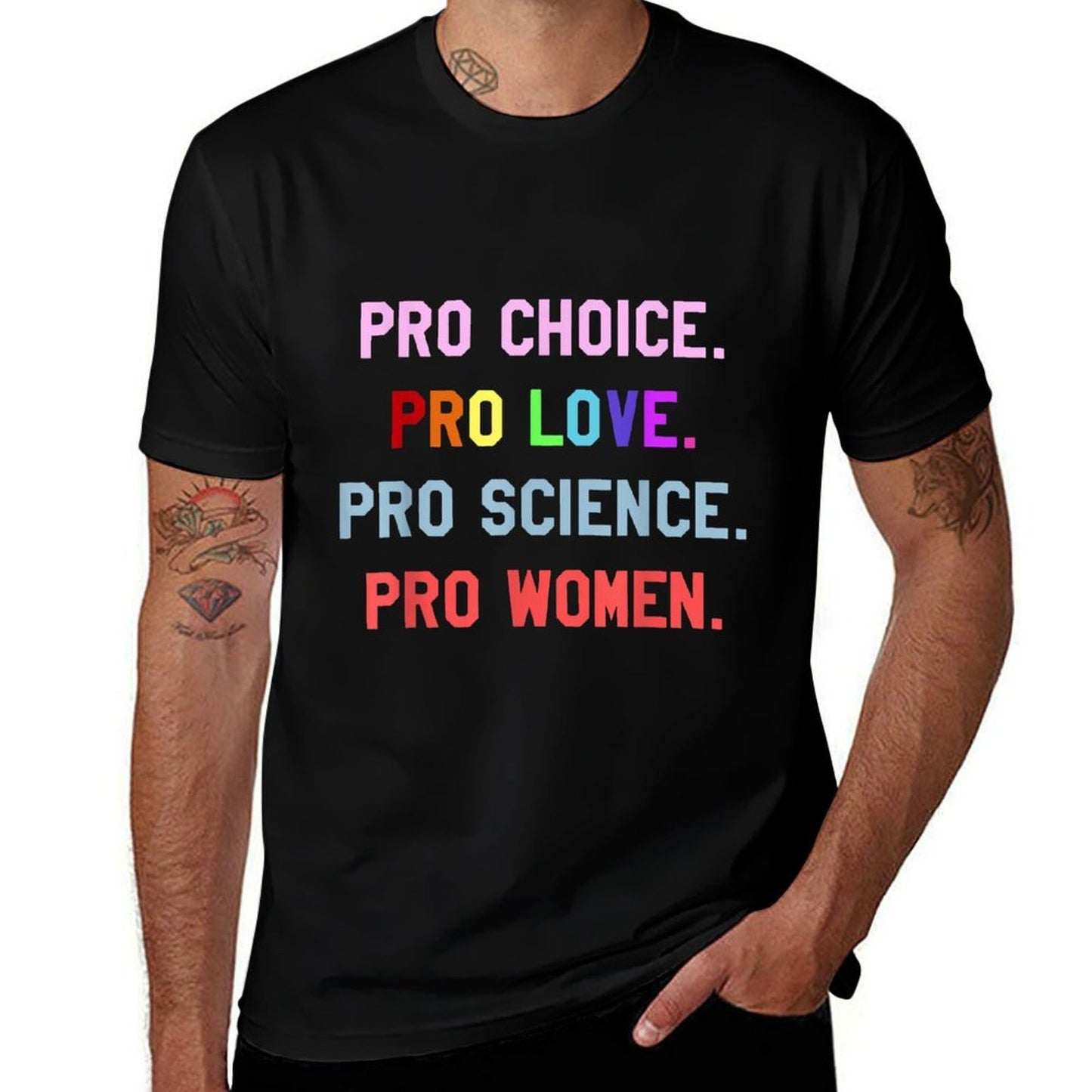 Pro Choice Pro Love Pro Science Pro Women Black History  Vintage-inspired T-Shirt