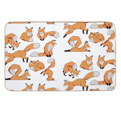 Cute Foxes  Eco-Friendly Bath Mat
