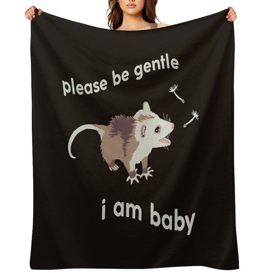 Please Be Gentle, I Am Baby All-season Throw Blanket