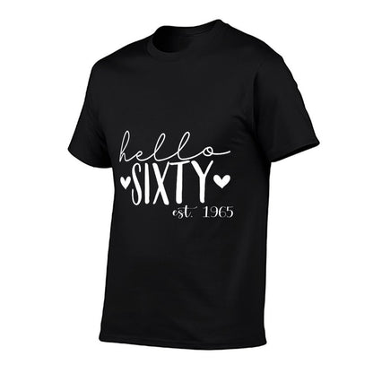 Hello Sixty Est 1965 60 Years Old 60th Birthday for Women  Graphic-printed T-Shirt