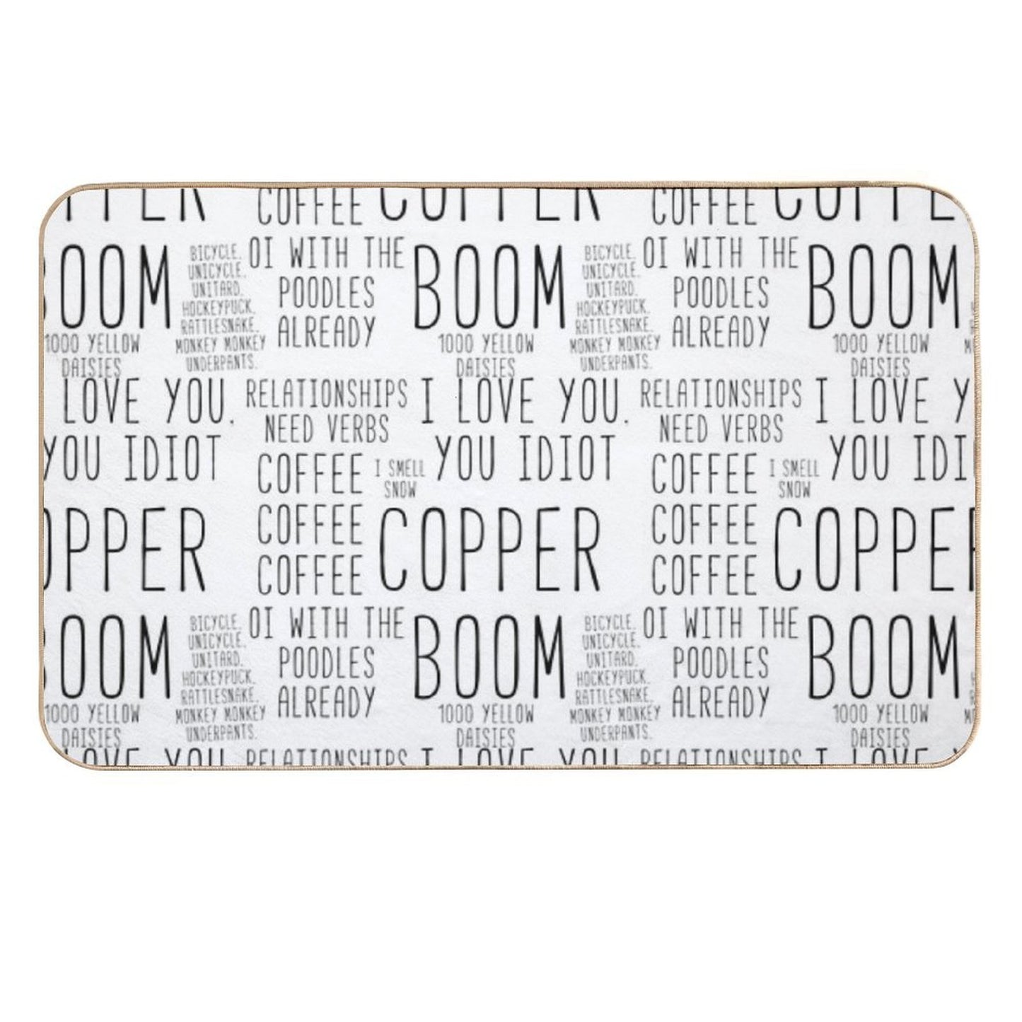 Coffee Coffee Coffee, Cooper Boom, Sticker Pack  High-Traffic Bath Mat
