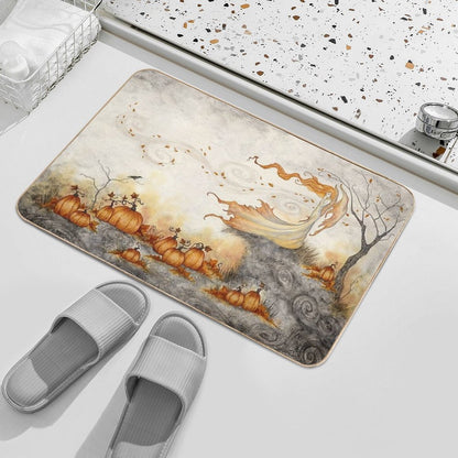 Whispers in The Pumpkin Patch  Easy Maintenance Bath Mat