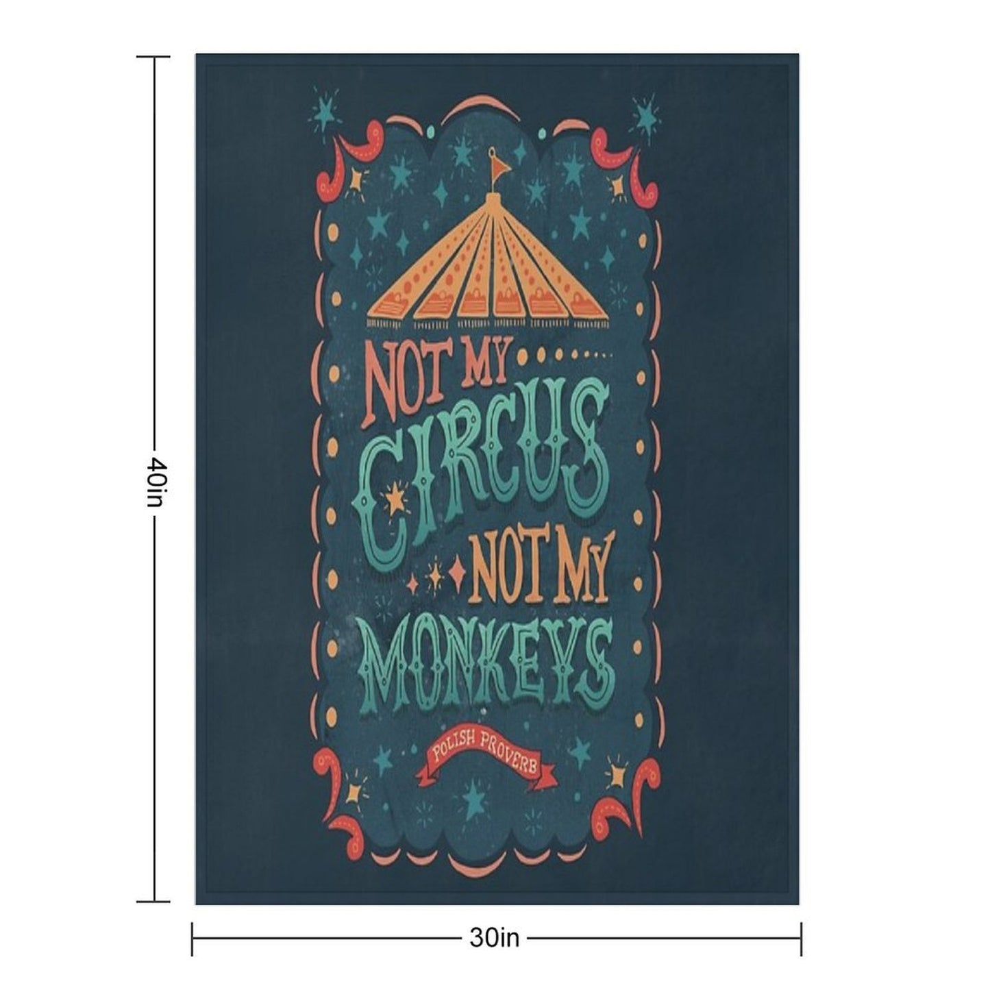Not My Circus Not My Monkeys Comfort Throw Blanket