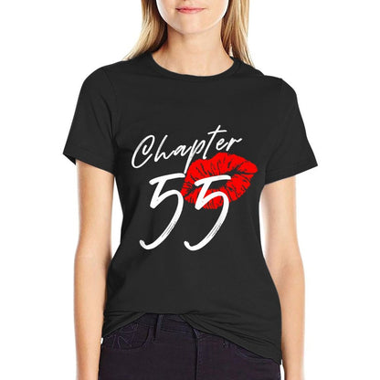 Chapter 55 Years 55th Happy Birthday Lips Born In 1968 Women  Ribbed Collar T-Shirt