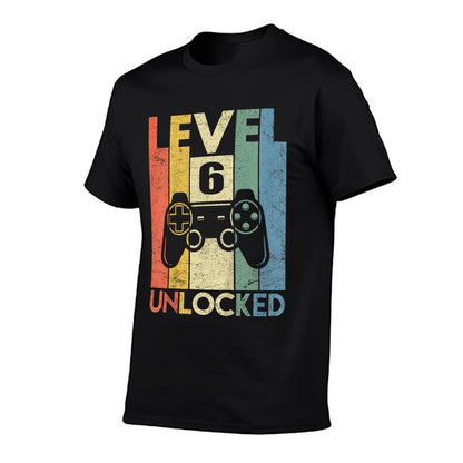 Level 6 Unlocked Funny Video Gamer 6th Birthday Gift  Wrinkle-resistant T-Shirt
