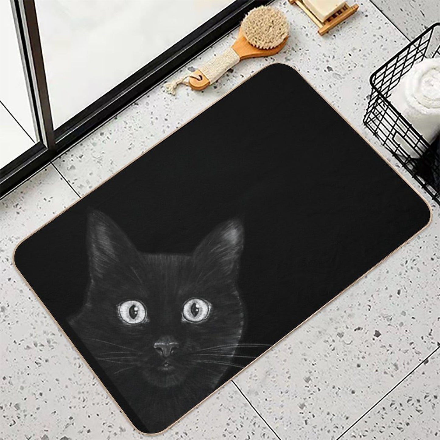 Black Cat  Absorbent Bath Mat