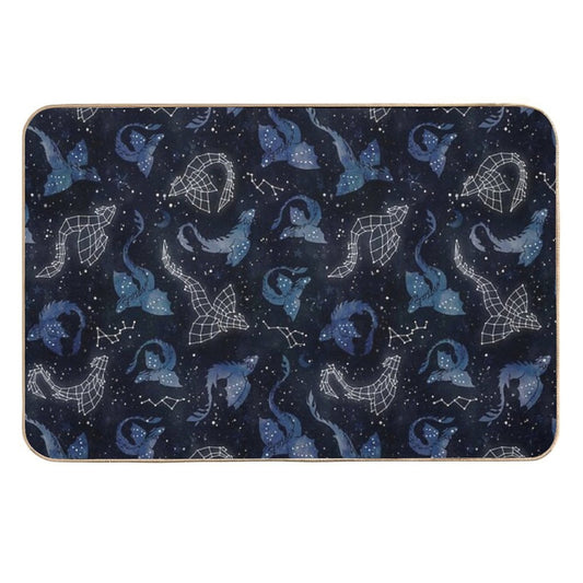 Dragon Star Constellations  Non-Slip Bath Mat