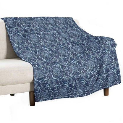 Mint Square Mandala on Space Background Versatility Throw Blanket