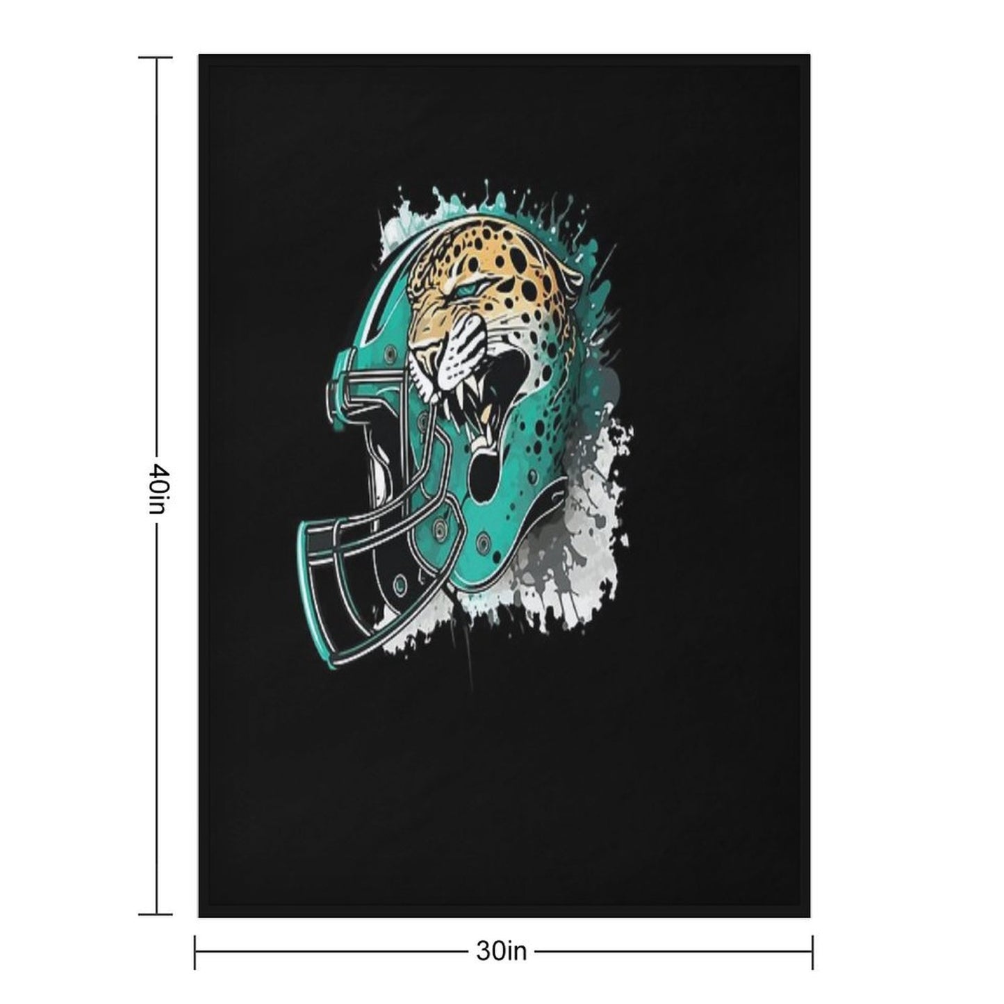 Jacksonville Jaguars Helmet Premium Throw Blanket