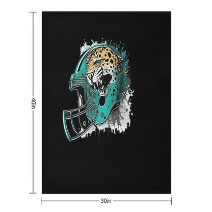 Jacksonville Jaguars Helmet Premium Throw Blanket