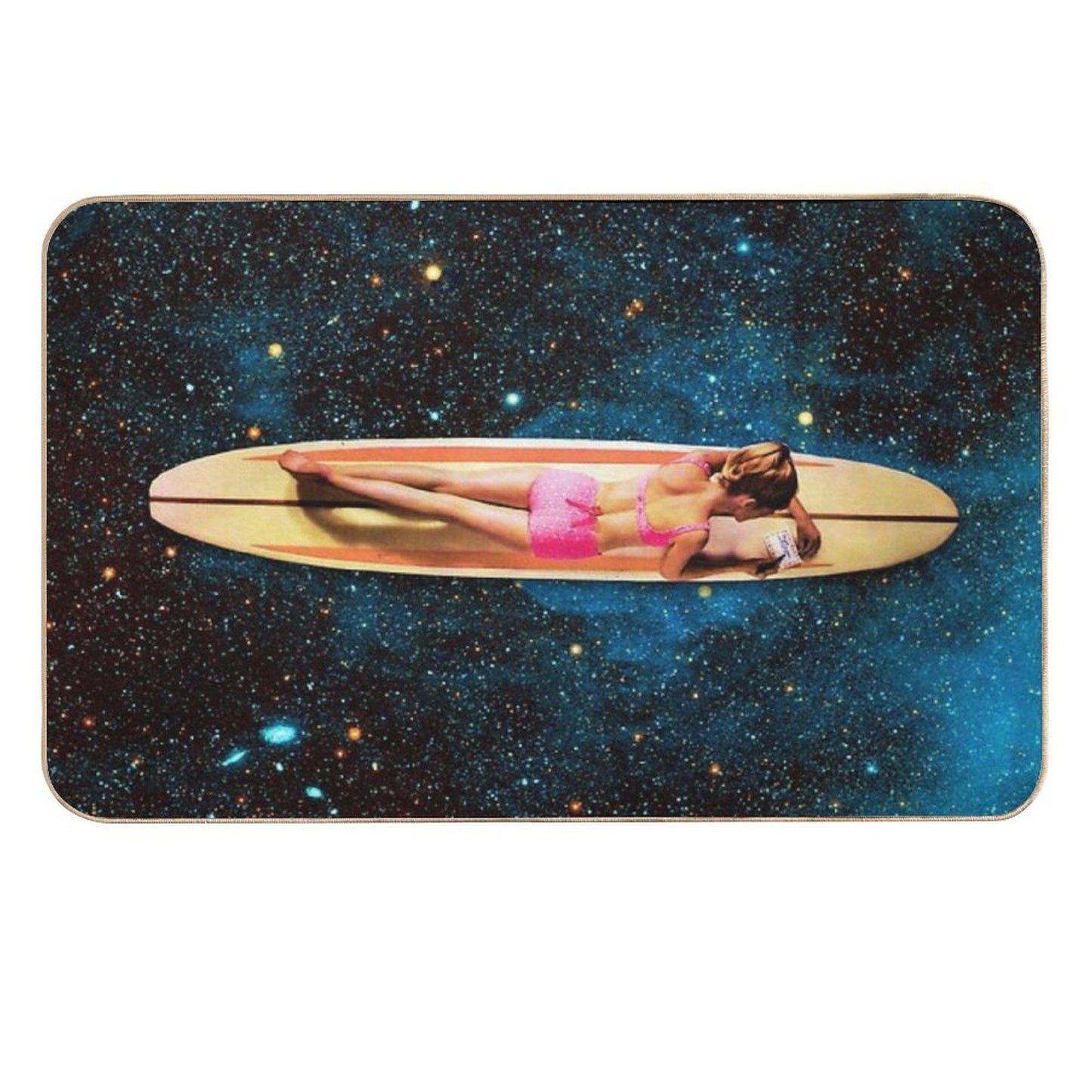 Pleiadian Surfer  Slip-Resistant Bath Mat