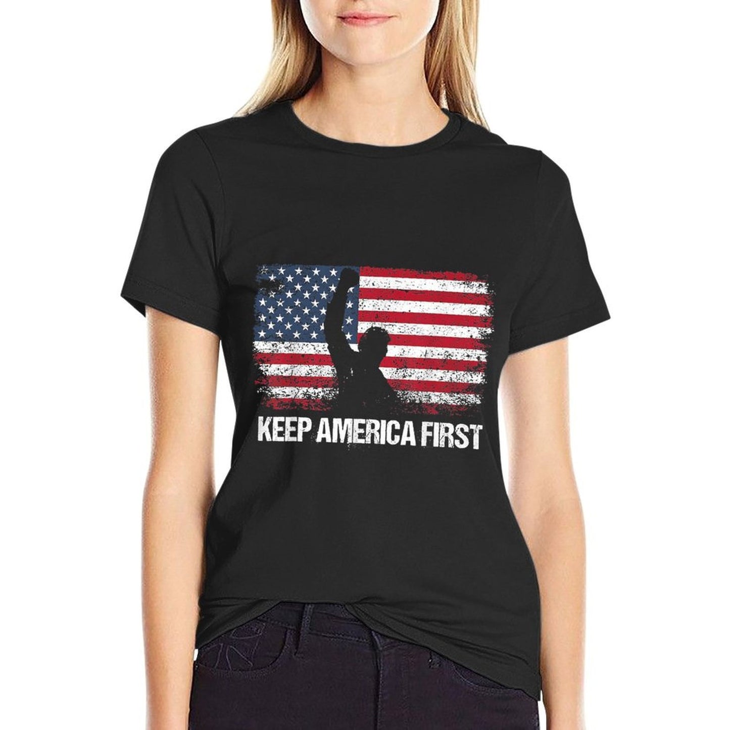 Trump Keep America First  Cotton T-Shirt