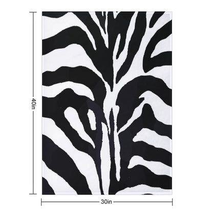 Zebra-pattern-design Travel-friendly Throw Blanket