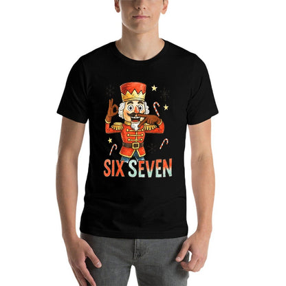 Funny Six Seven Meme Christmas Nutcracker Men Women Kids  Wrinkle-resistant T-Shirt