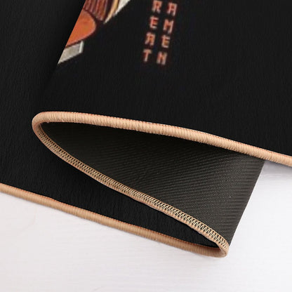 Black X-ray Great Ramen!  Easy Maintenance Bath Mat