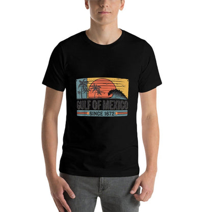 Gulf of Mexico Since 1672 Retro Vintage Beach  Cotton T-Shirt