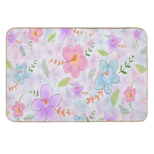Sweet Floral.  Stain-Proof Bath Mat