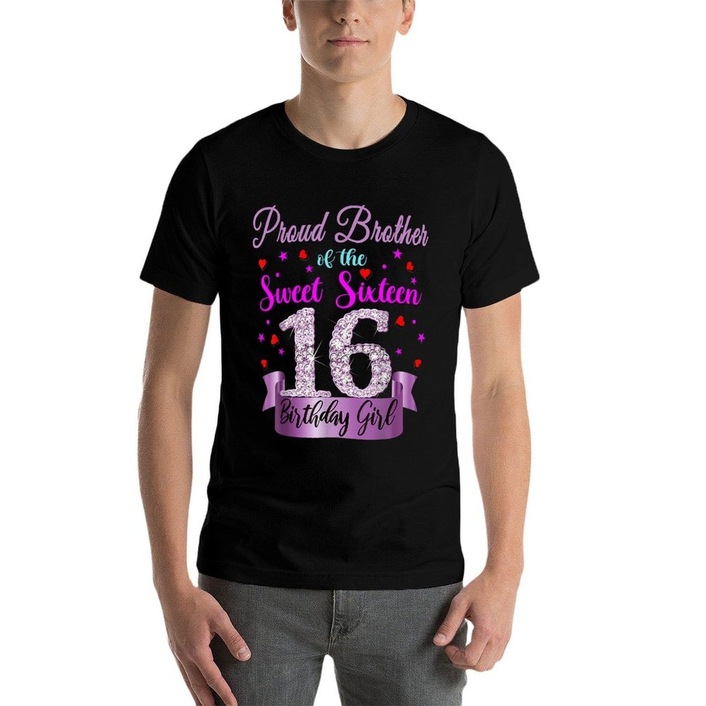 Funny Sweet 16 Girln Birthday 2005 Sixteenth Brother  Trendy Pattern T-Shirt