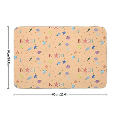 A Day on The Beach  Easy Maintenance Bath Mat