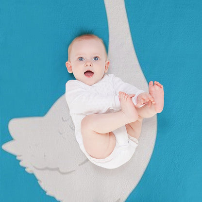 Dangerous Goose Holding A Knife Eco-conscious Throw Blanket