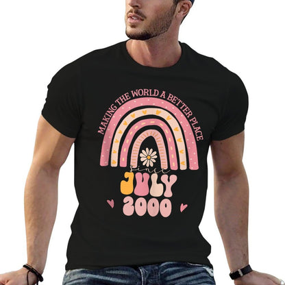 Turning 25 Retro July 2000 25th Birthday for Women  Easy-care T-Shirt