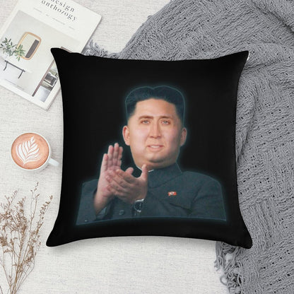 Nicolas Cage Supreme Leader - Nicholas Cage - Nick Cage - Nic Cage Soft Easy Maintenance Throw Pillow