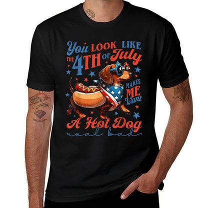 Dachshund You Look Like The 4th July Makes Me Want A Hot Dog  Breathable T-Shirt
