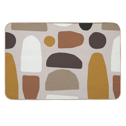 Abstract Modern Fall Pattern  Toxin-Free Bath Mat
