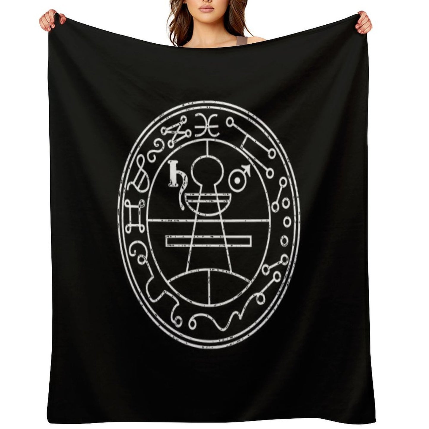 Secret Seal of Solomon Protective Magic Sustainable Throw Blanket
