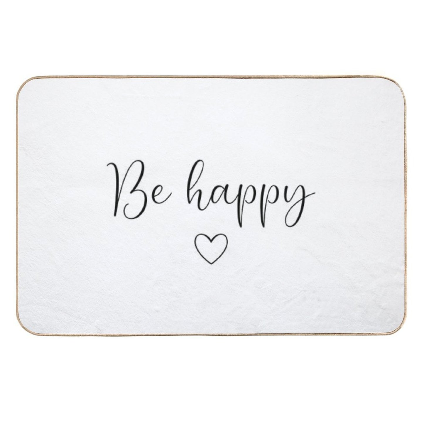 Be Happy - Artwork  Fade-Resistant Bath Mat