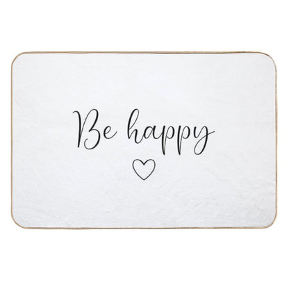 Be Happy - Artwork  Fade-Resistant Bath Mat