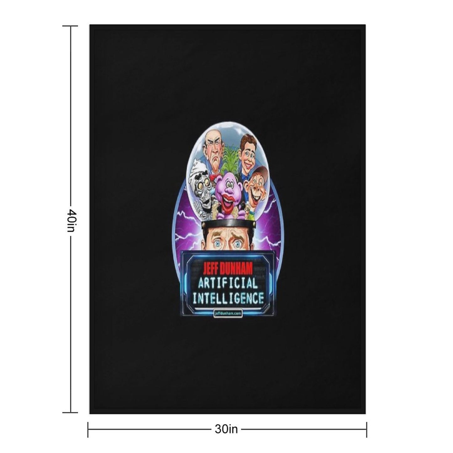 Jeff Dunham Artificial Intelligence Comfort Throw Blanket
